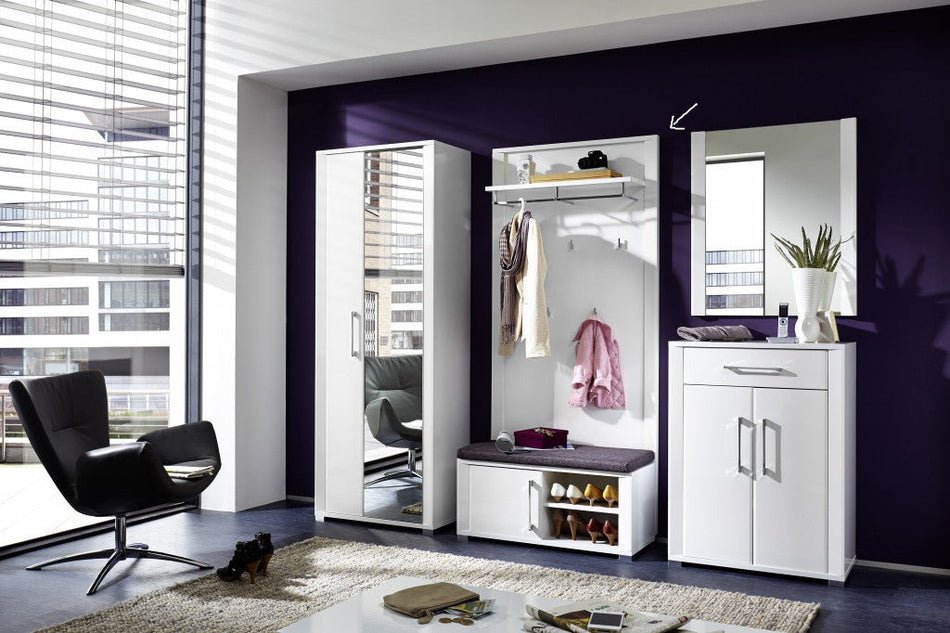 GO Spiegel Garderobenspiegel Weiß Hochglanz