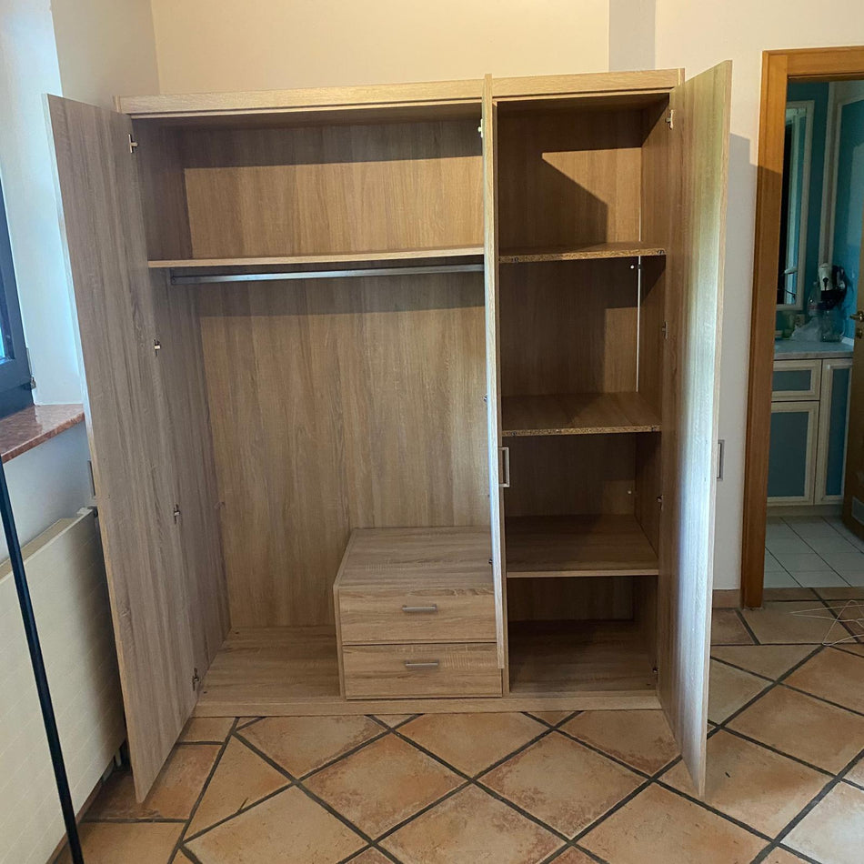 Kleiderschrank Eiche 160cm breit Schrank