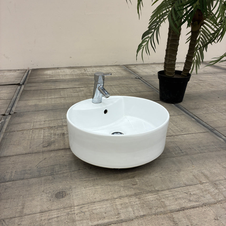 Keramik Aufsatzwaschbecken Rund inkl. Armatur Hansgrohe Talis S Bad Gebraucht