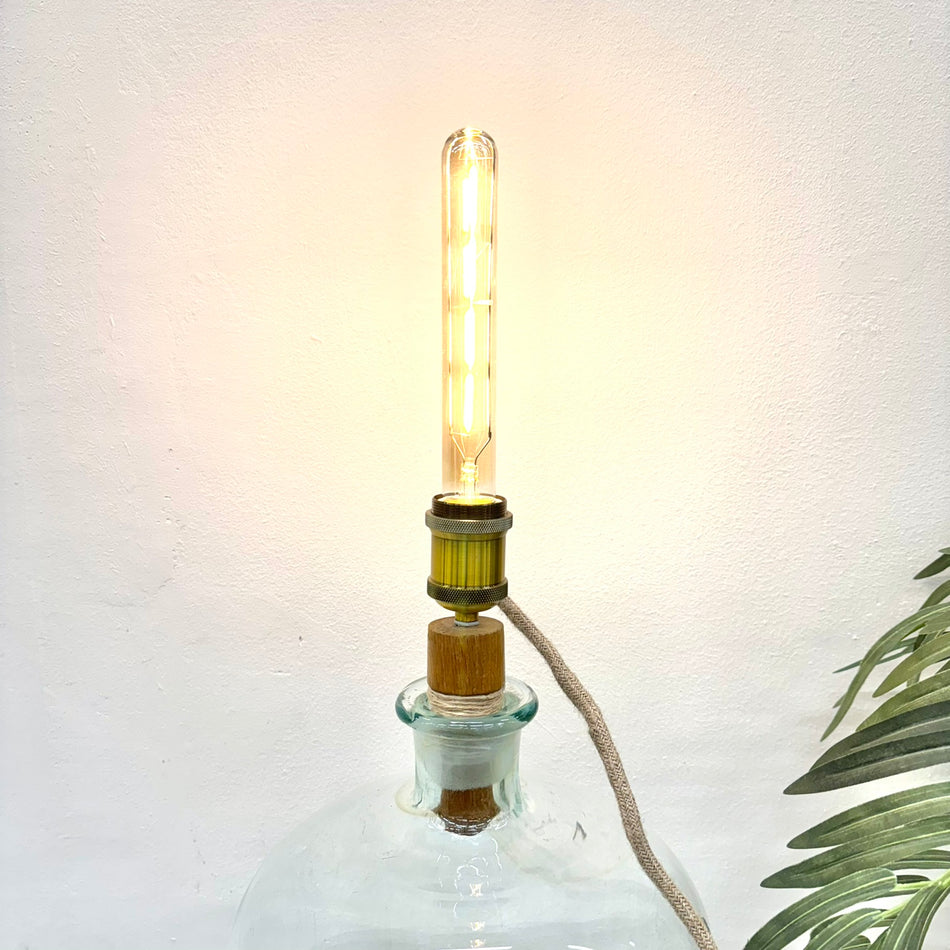 Thomas Klotz Tischlampe Glas Vintage Loft Style Lampe Upcycled