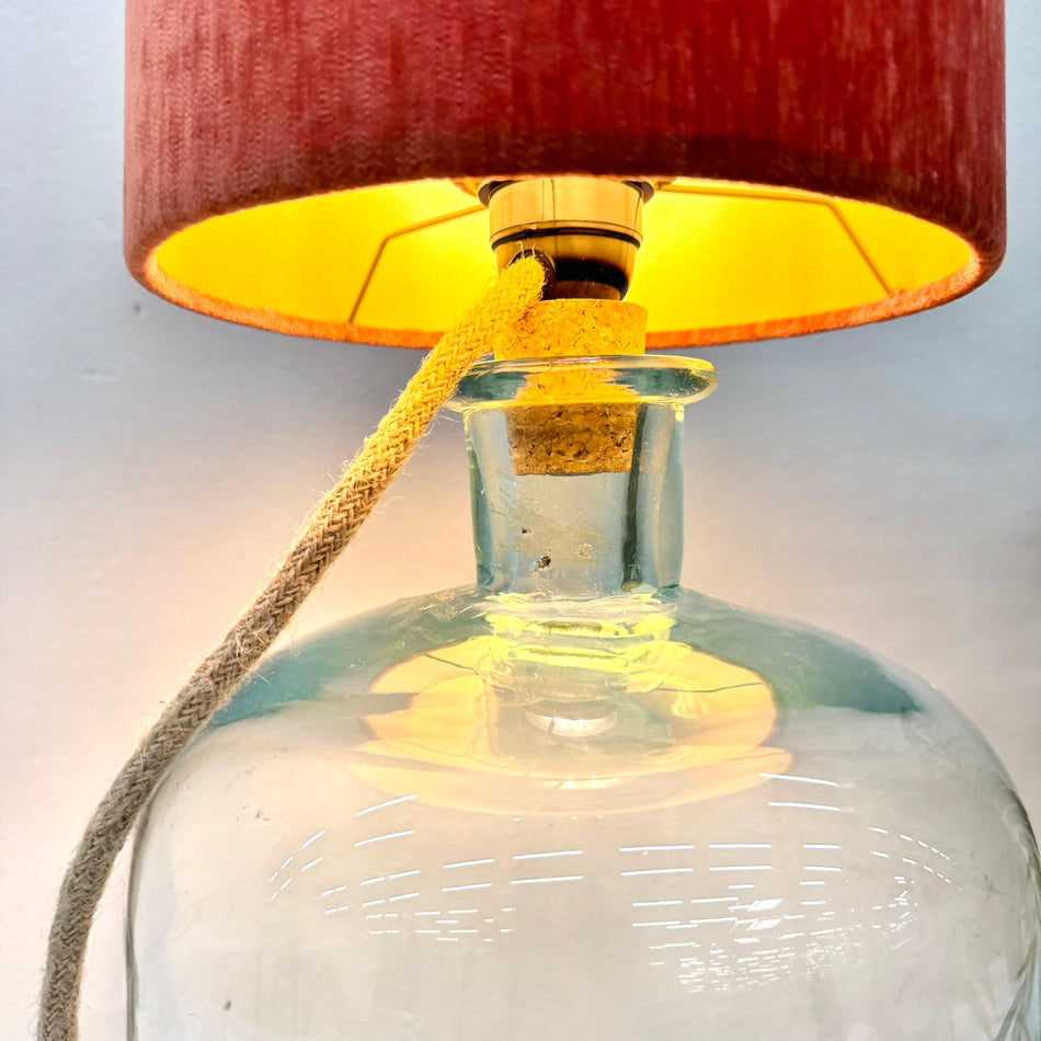 Thomas Klotz Tischlampe Rot Vintage Loft Style Lampe Upcycled