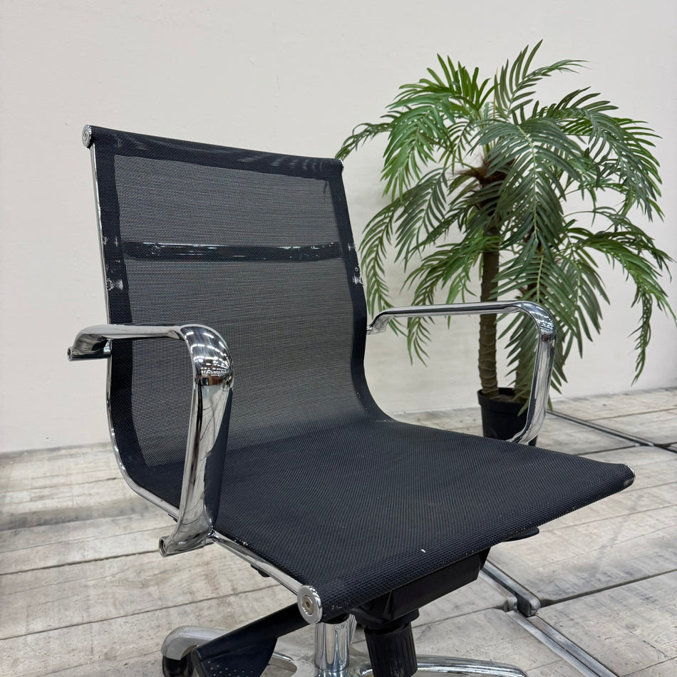 Bürostuhl Schwarz Mesh Drehstuhl Ergonomisch Rollen Gebraucht