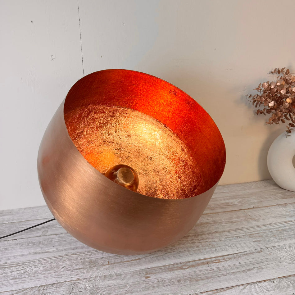 Countryfield Obion XL Tischlampe kupfern Metall Lampe