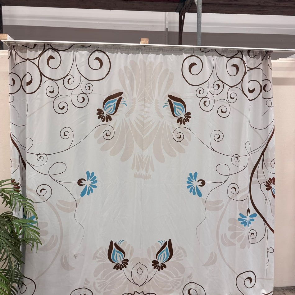 Gardine Lichtgrau Floral 150x250 Verdunkler Vorhang Gebraucht