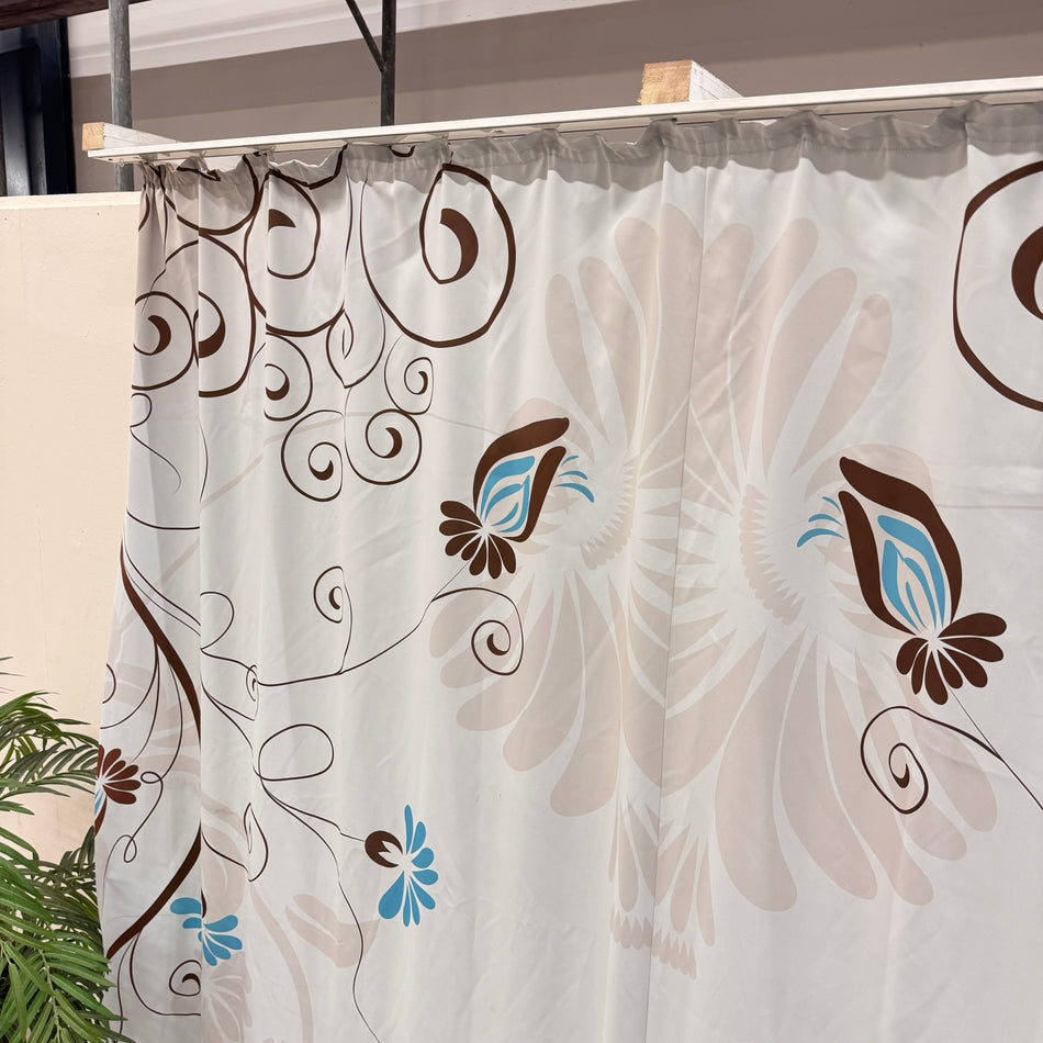 Gardine Lichtgrau Floral 130x250 Verdunkler Vorhang Gebraucht
