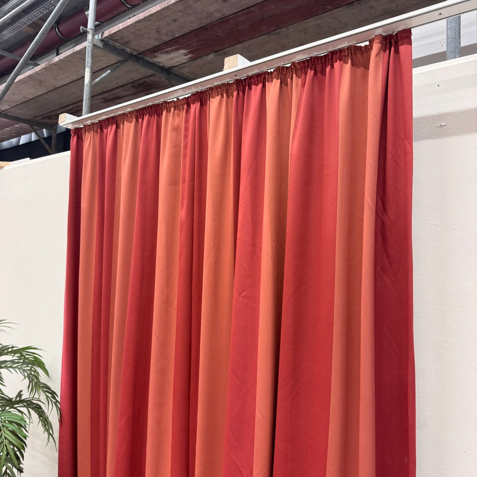 Gardine Orange Rot 190x240 Streifen Verdunkler Vorhang Gebraucht