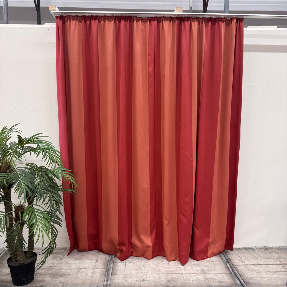 Gardine Orange Rot 190x240 Streifen Verdunkler Vorhang Gebraucht