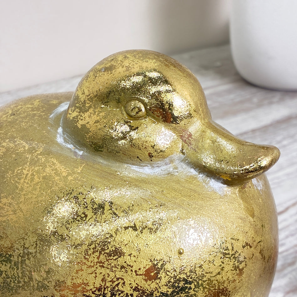Deko Ente Golden L Keramik Figur Statuette Dekoration Gebraucht