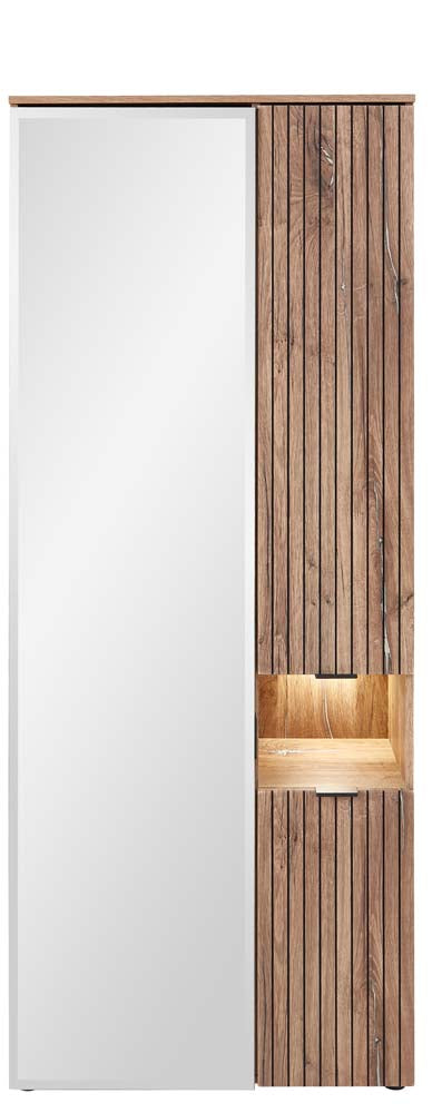 Linea Garderobenschrank inkl. Beleuchtung Flagstaff Eiche