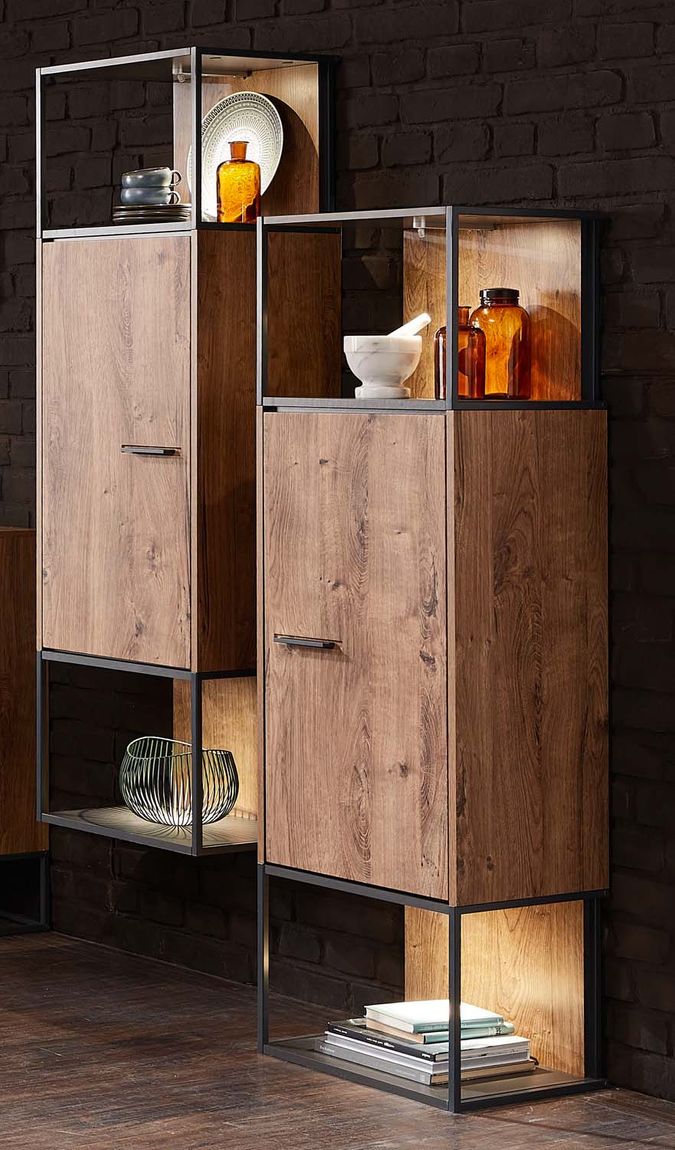 Manhattan Hängeschrank Haveleiche Cognac Schrank Industrial