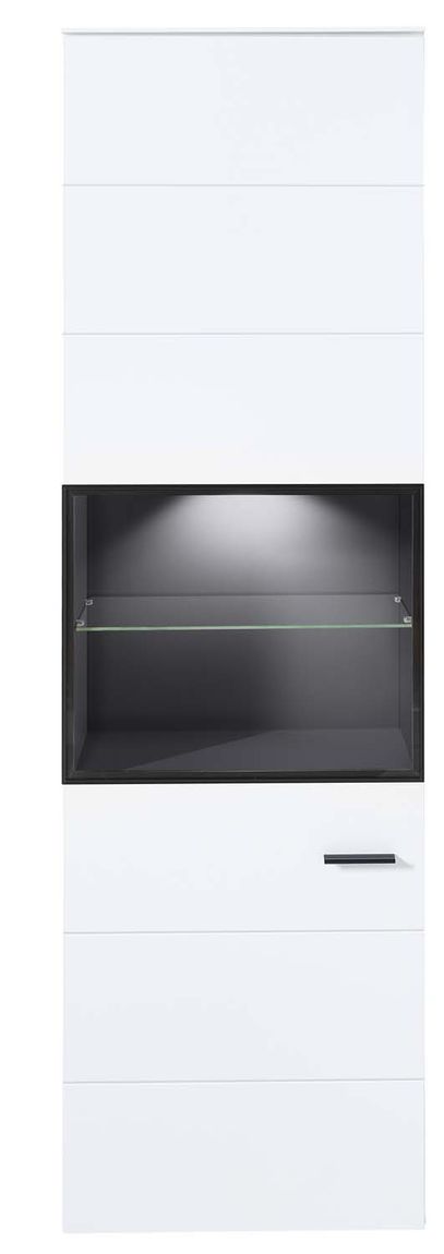 Mediana Vitrine inkl. LED-Beleuchtung Weiß/Grau