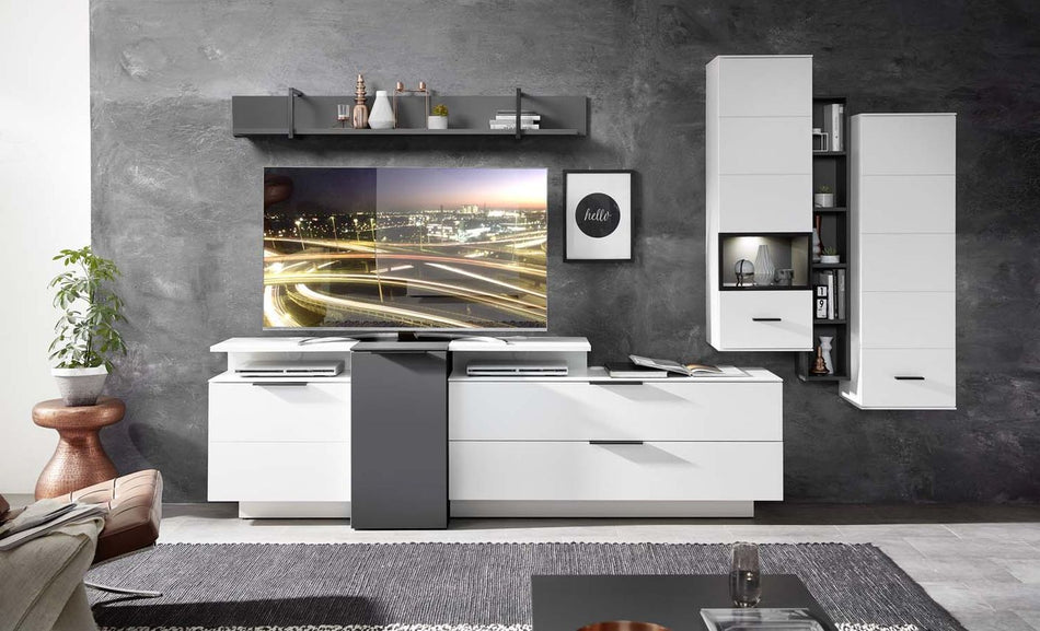 Mediana Wandboard Grau Span Holz Regal