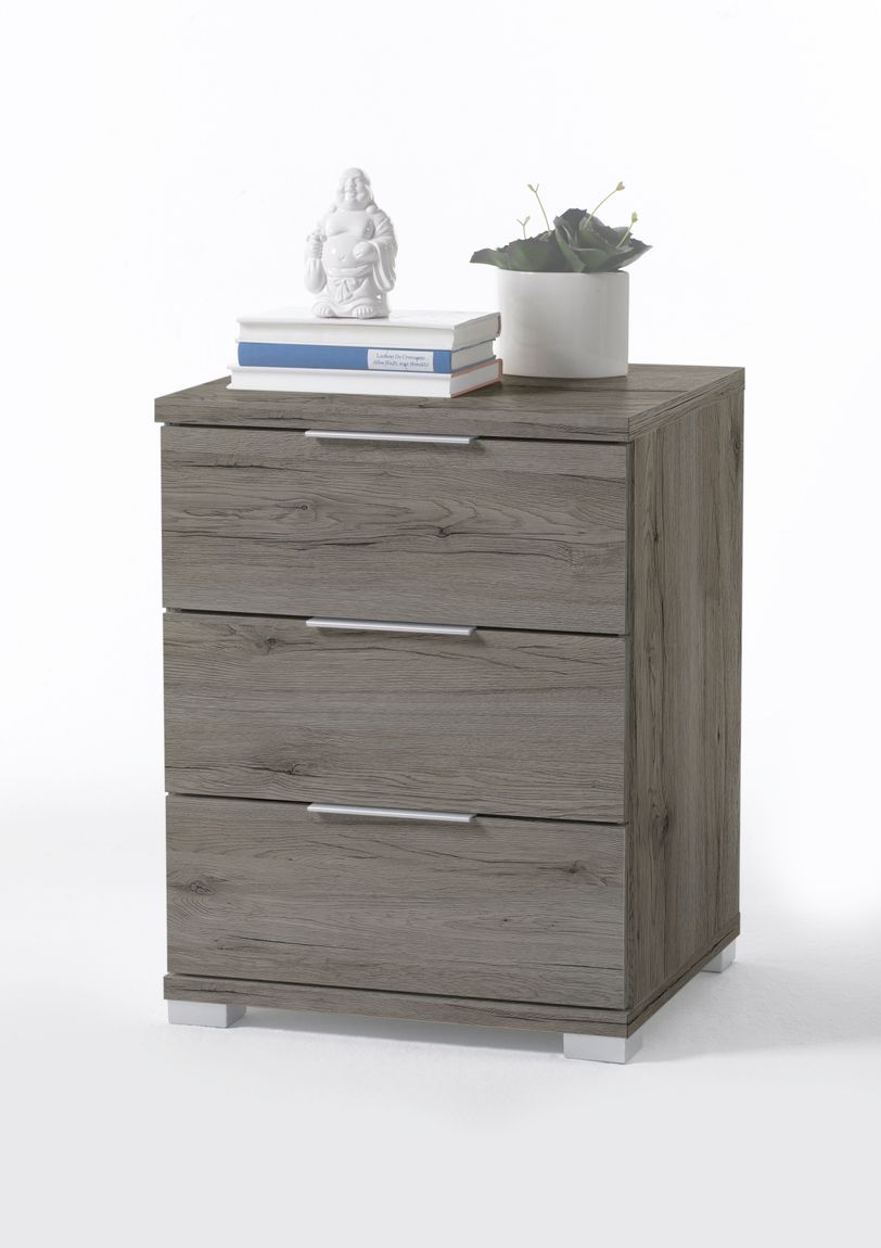 Nachtkommode Holz 3 Schubladen Nachttisch