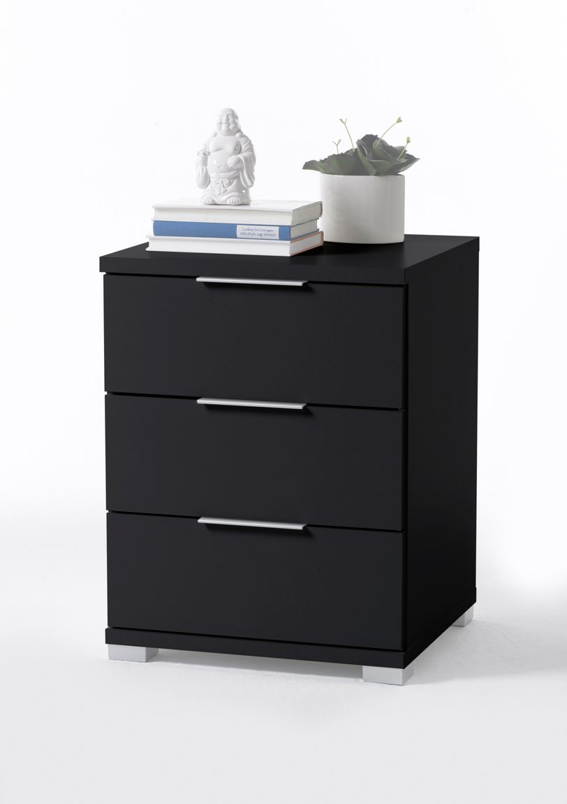 Nachtkommode 21220 schwarz Nachttisch Schubladen