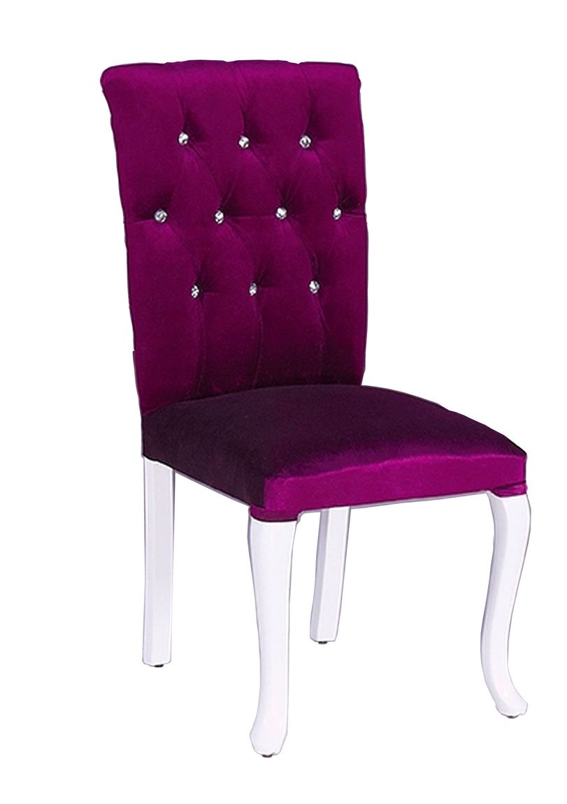 PRINCESS Stuhl Kinderstuhl lila / weiß gesteppt Stuhl