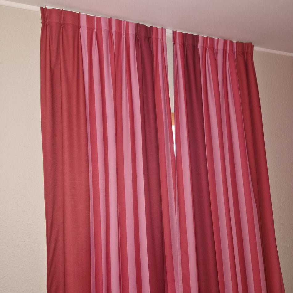 Gardine Vorhang Verdunkler gebraucht 270x80 rot-pink gestreift