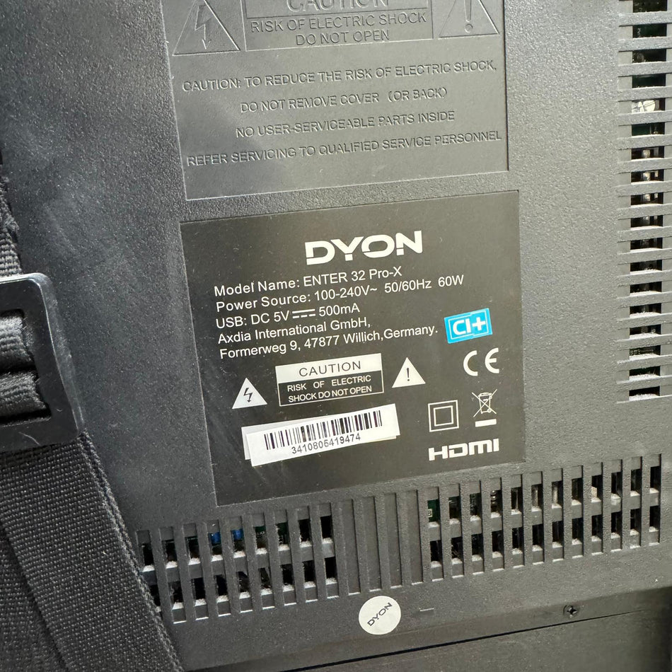 DYON Enter 32 Pro-X Standfernseher 32 Zoll TV gebraucht