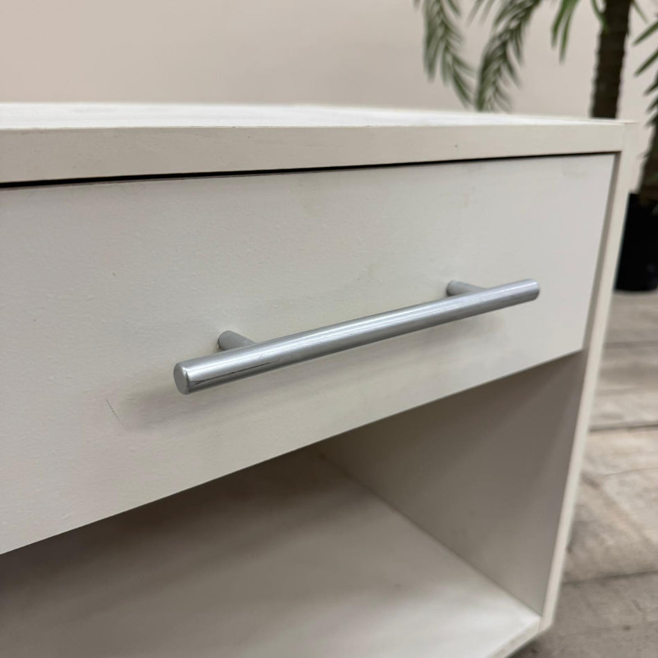 IKEA Nachttisch Weiß Holz Schrank mit Schublade gebraucht