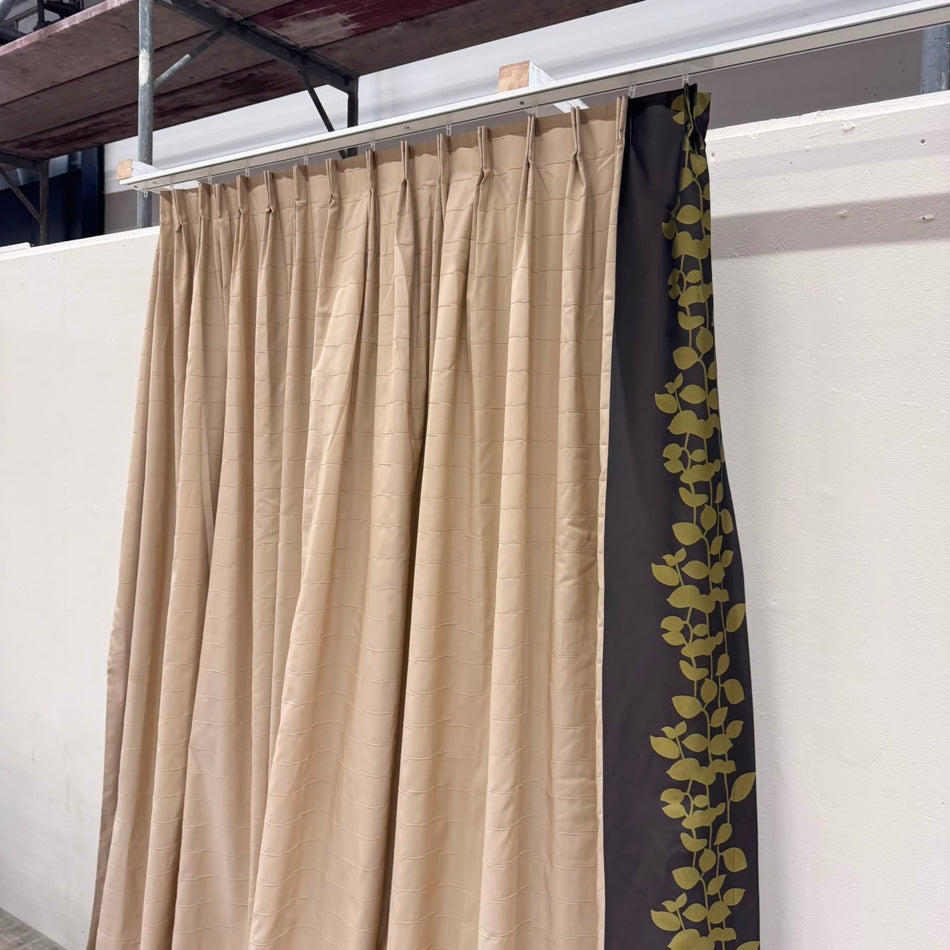 Gardine Beige Floral 215x250 Verdunkler Vorhang Gebraucht