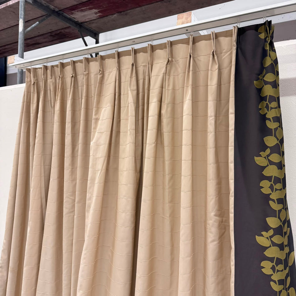 Gardine Beige Floral 215x250 Verdunkler Vorhang Gebraucht