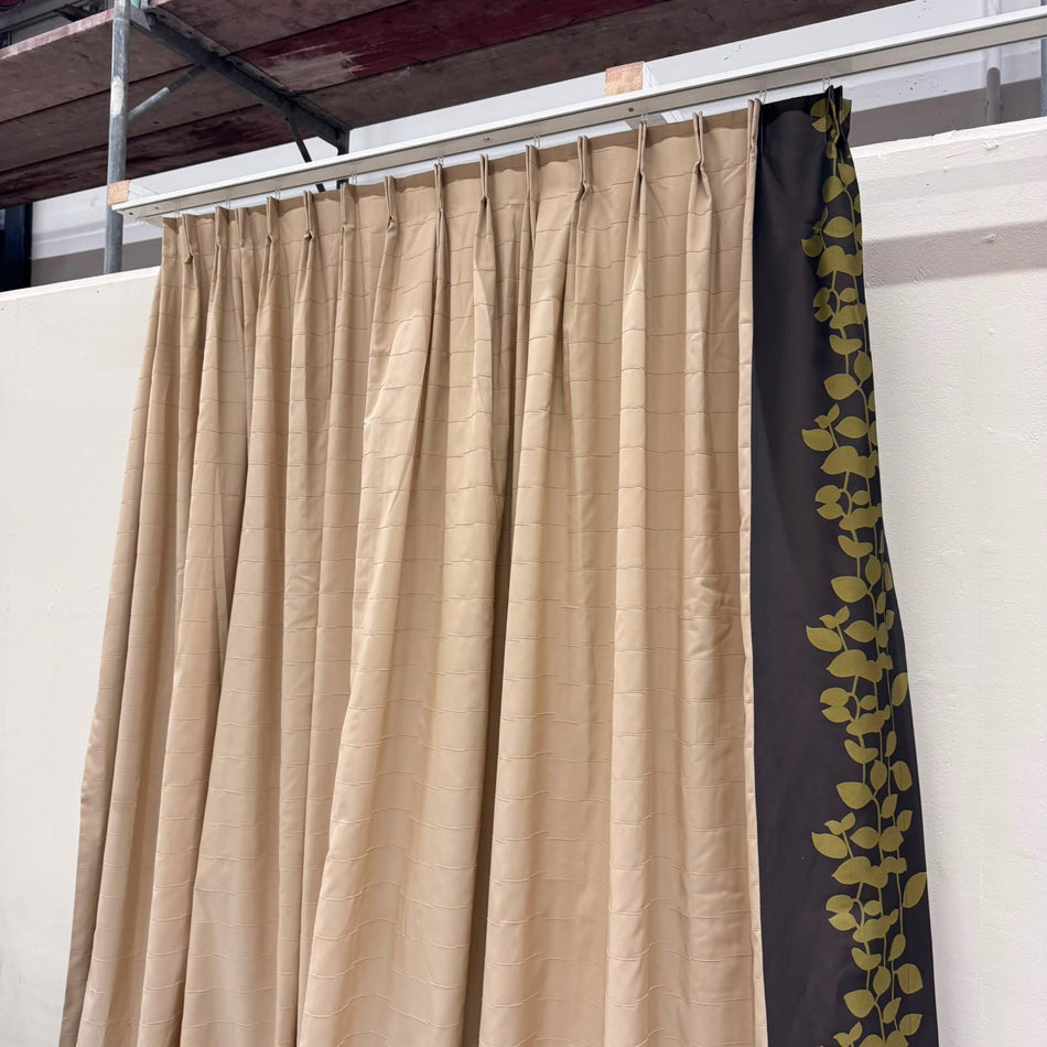 Gardine Beige Floral 230x255 Verdunkler Vorhang Gebraucht