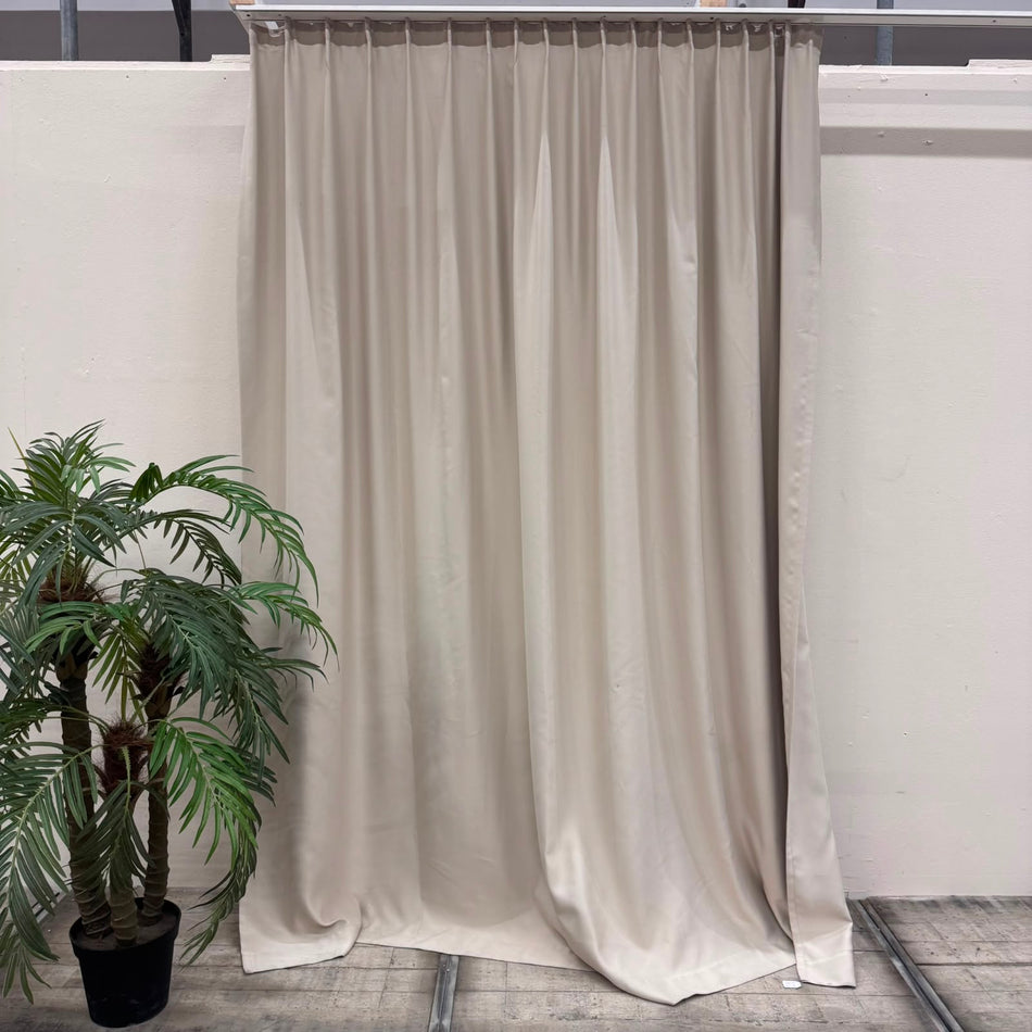 Gardine Beige Satin 155x250 Verdunkler Vorhang Gebraucht