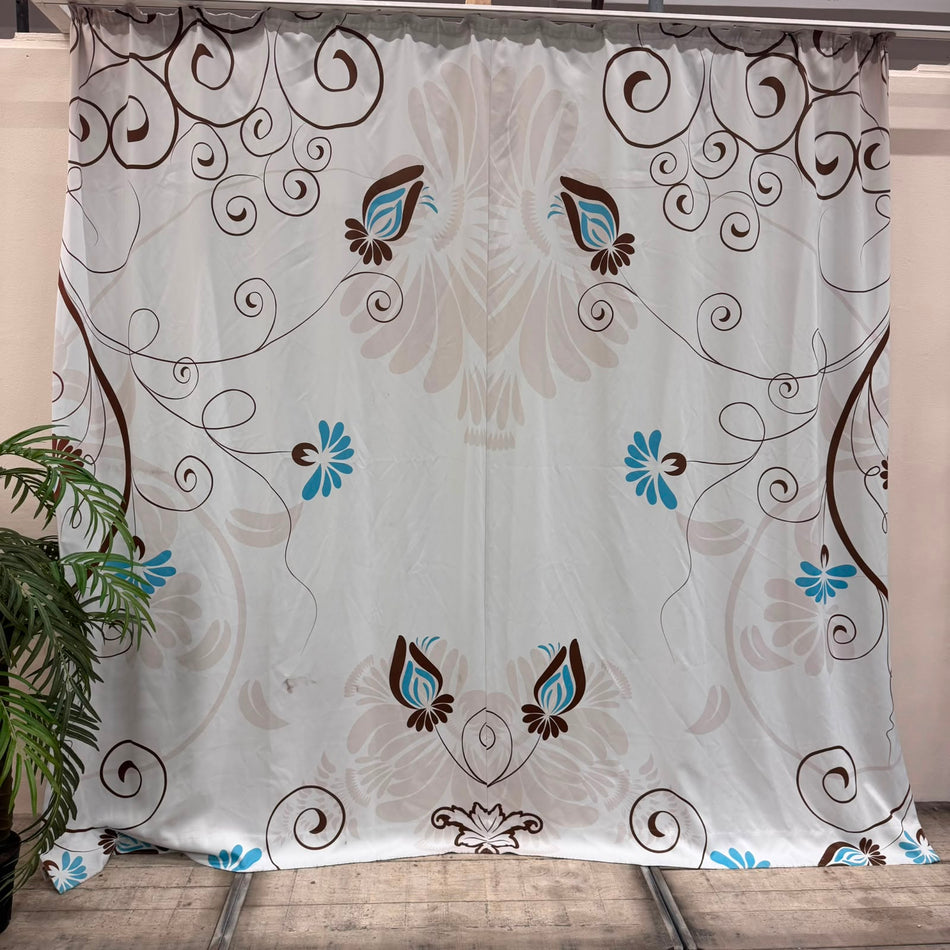 Gardine Lichtgrau Floral 160x250 Verdunkler Vorhang Gebraucht