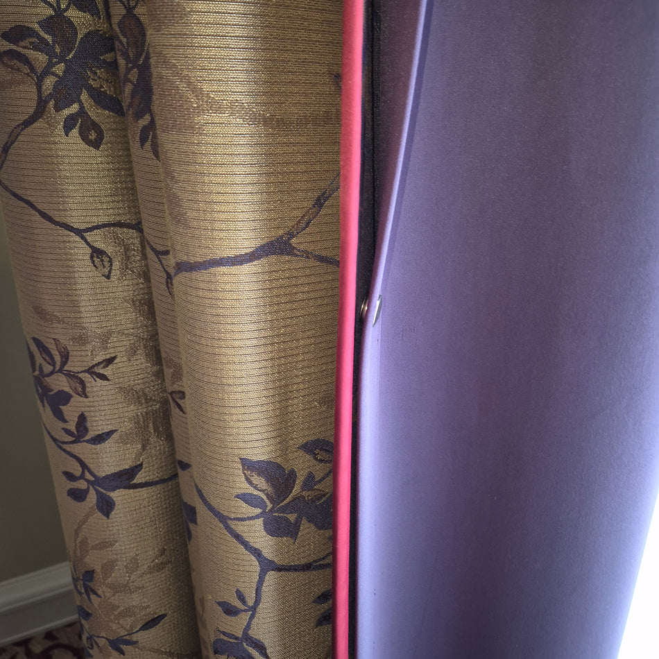Luxus Vorhänge Gardinen Set 216x256 Hotel Atlantic Hamburg Golden Rot Floral Muster