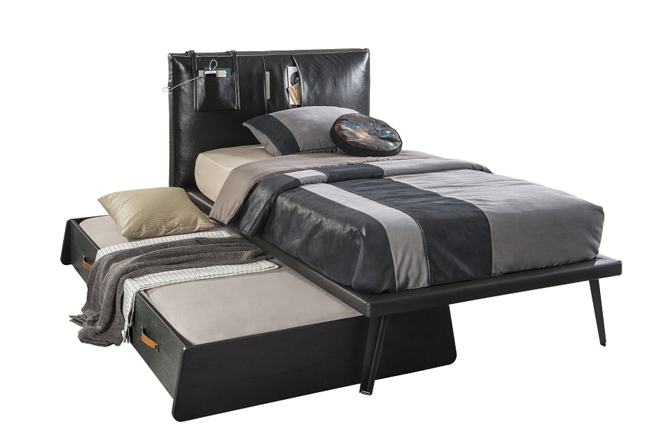 Cilek DARK METAL Bettschublade 90x190 cm Grau / Schwarz