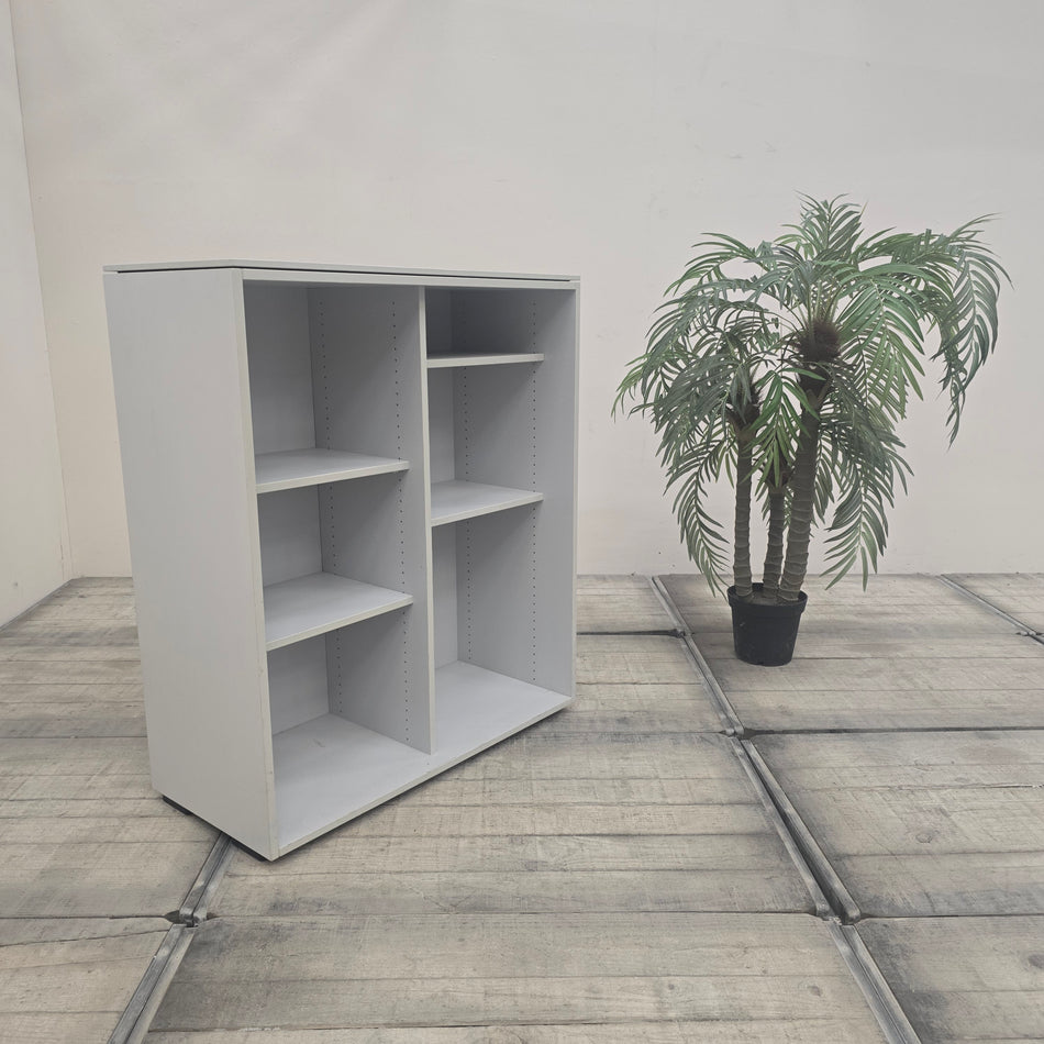 PLANMÖBEL Aktenregal 100x120cm Offen Grau Holz Büromöbel Regal Gebraucht