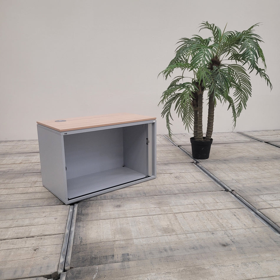 VS Büro Sideboard ohne Schloss Schrank Querrollladen Hellgrau Gebraucht