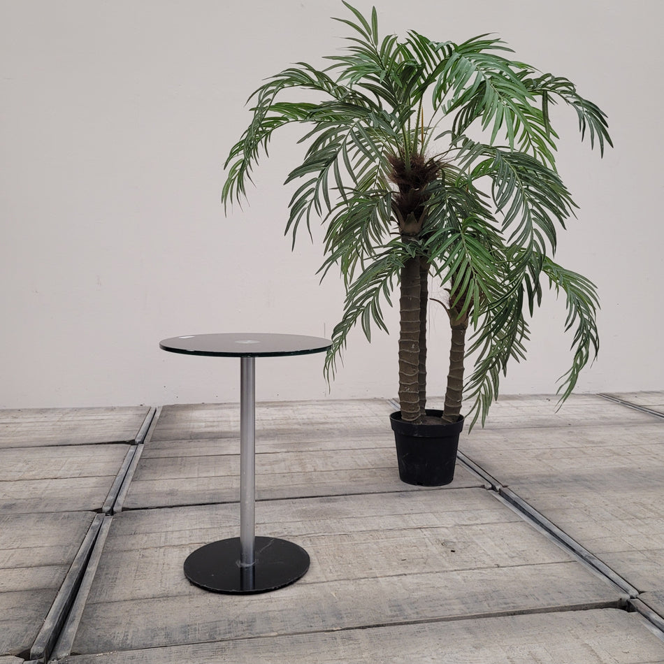 Runder Beistelltisch Schwarz Glas Tisch 55cm Gebraucht