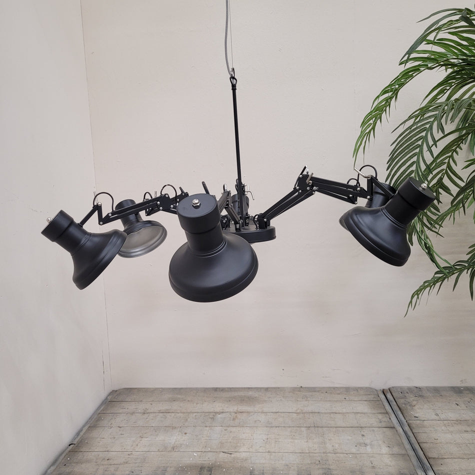 Kare Design Spider Multilamp Hängeleuchte Schwarz 6-flammig Industrial Lampe