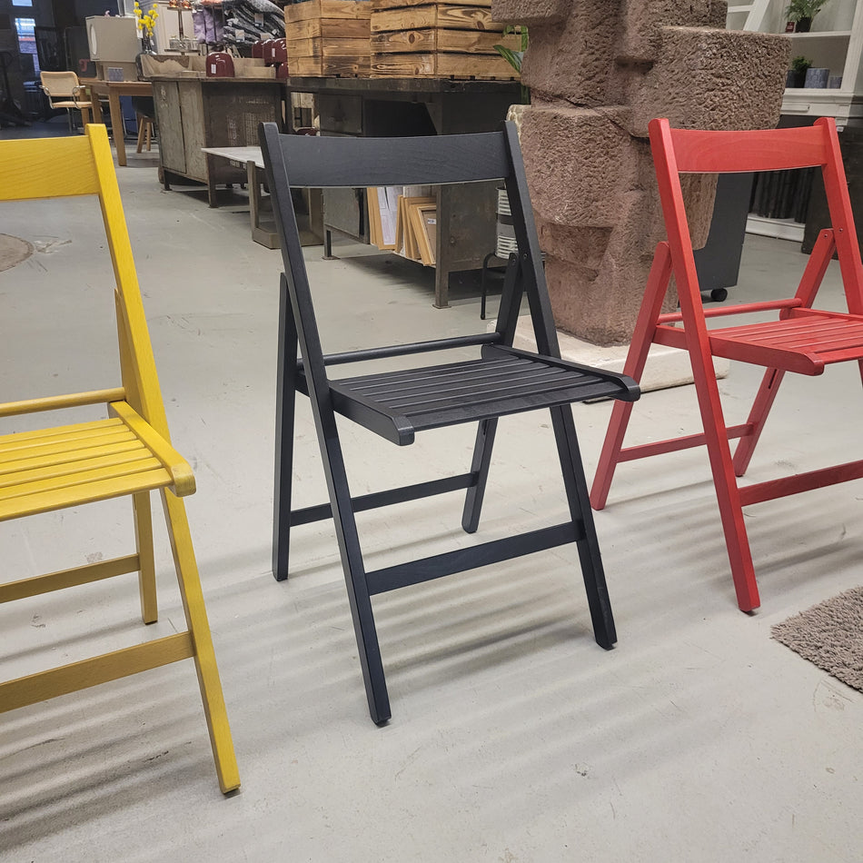 Stuhl Klappstuhl Holz schwarz Gartenstuhl Outdoor