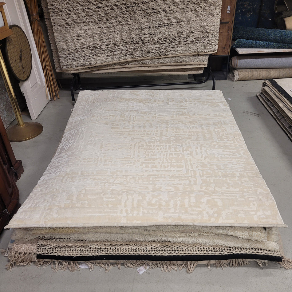 Teppich Creme mit abstraktem Strukturmuster – Neuware 160 x 230cm