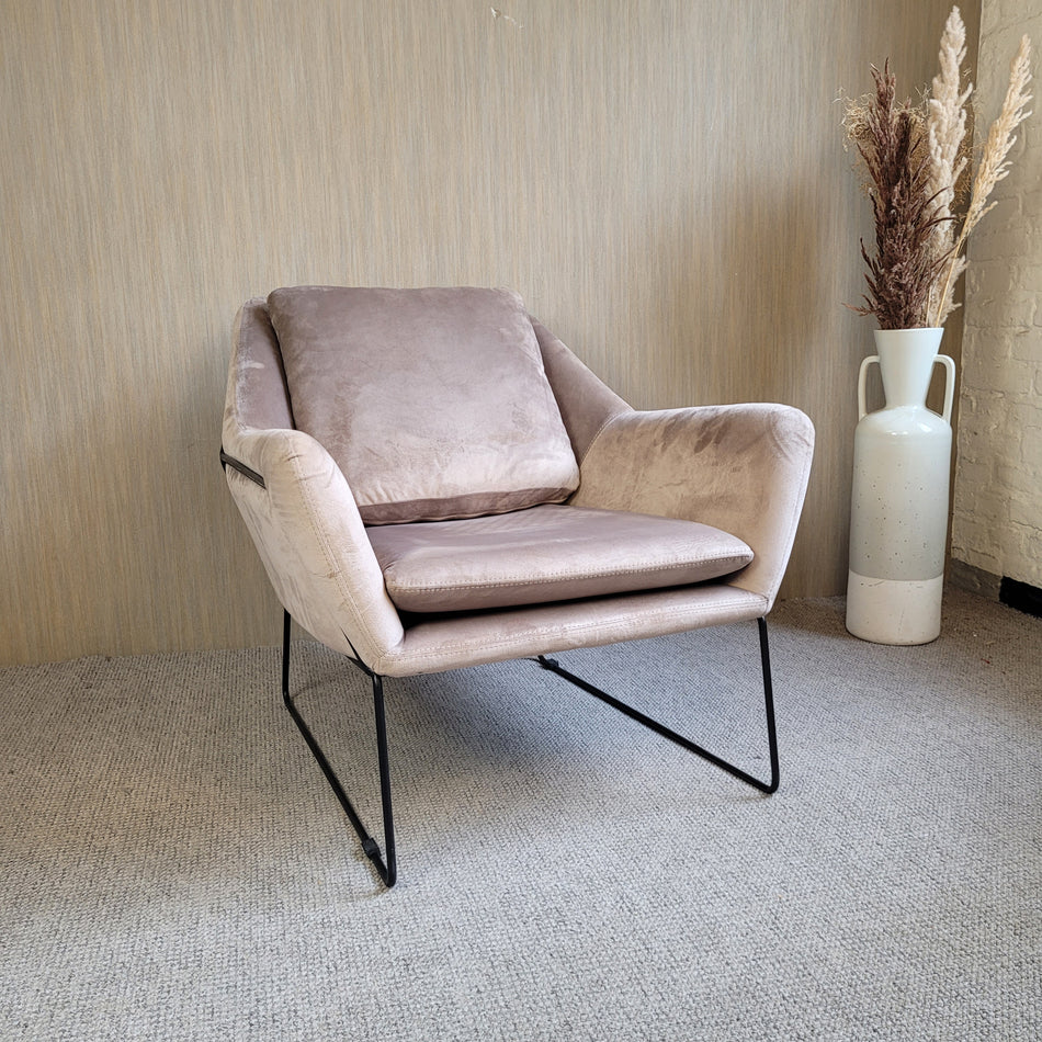 Loungesessel gebraucht silber grau Velour Sessel