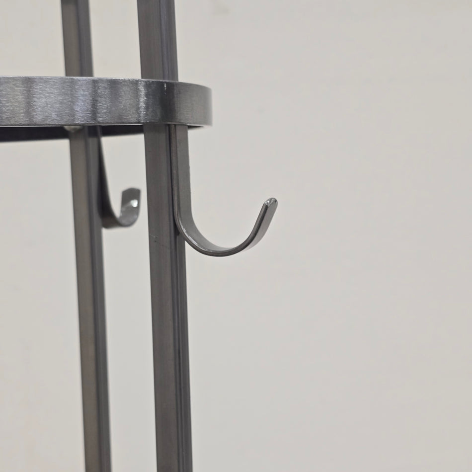 ClassiCon Nymphenburg Otto Blümel Garderobenständer Metall Silber Modern Gebraucht