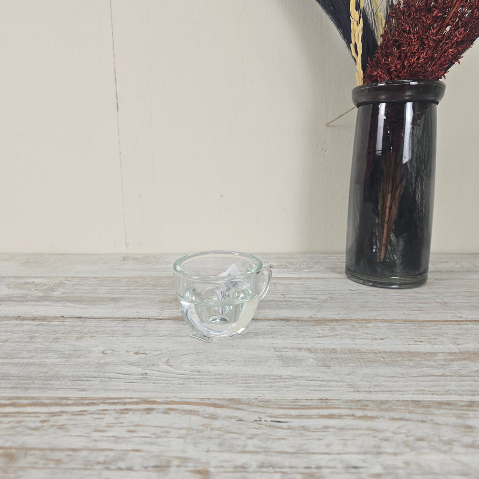 Kerzenhalter 8cm Transparent Glas Tassenform Teelichthalter