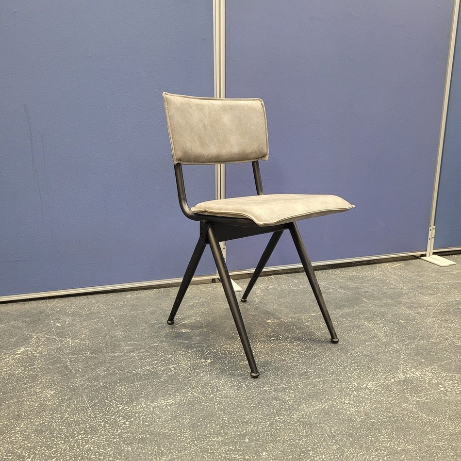 Willow Esszimmerstuhl grau Leder Wildlederoptik Stuhl