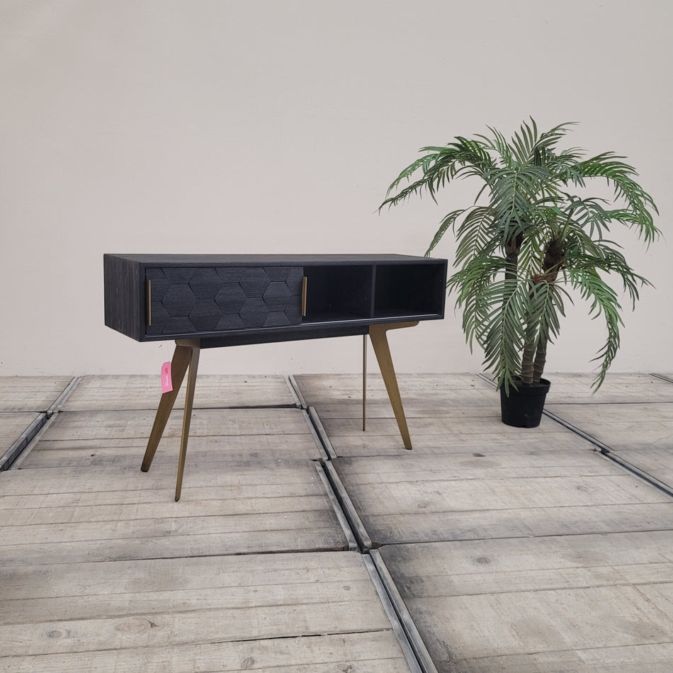 Why Not?! Konsolentisch Schwarz Gold Wabenmuster Tisch
