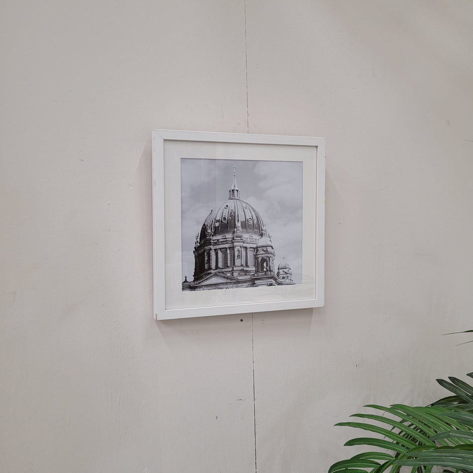 Wandbild Berliner Dom Schwarz-Weiß gerahmtes Foto Deko Gebraucht