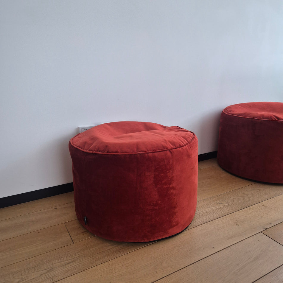 Pouf Hocker – runder Sitzpouf | Fußhocker & Loungehocker, gebraucht