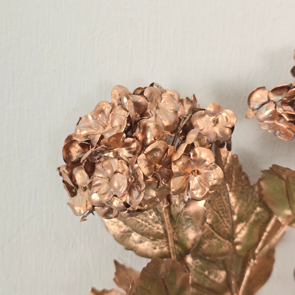 Kunstblume Vibirnum 70cm Kunstpflanze Kupfer Bronze Dekozweig Deko