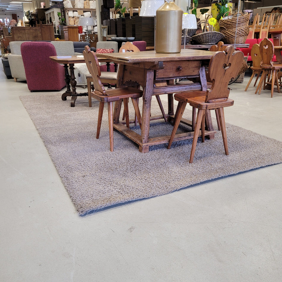 Teppich gebraucht beige Hochflor 200x400