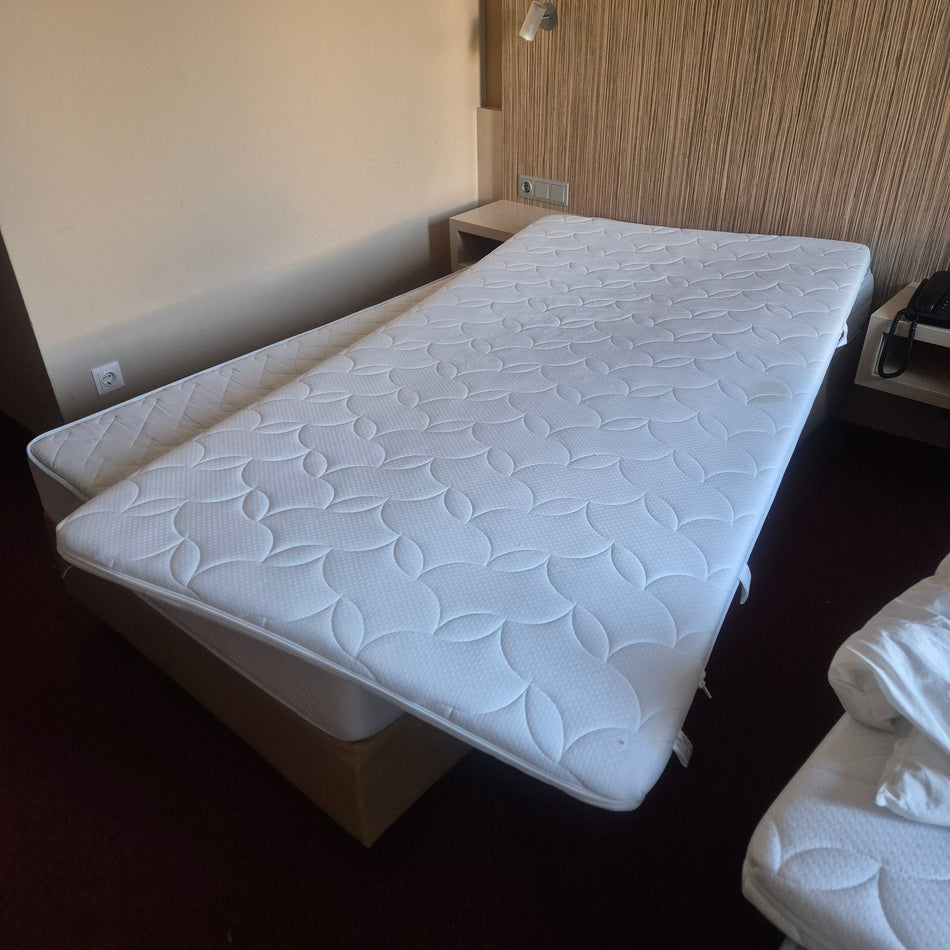 Hotel-Topper 100 × 200 cm – 7 cm Komfortauflage mit waschbarem Bezug