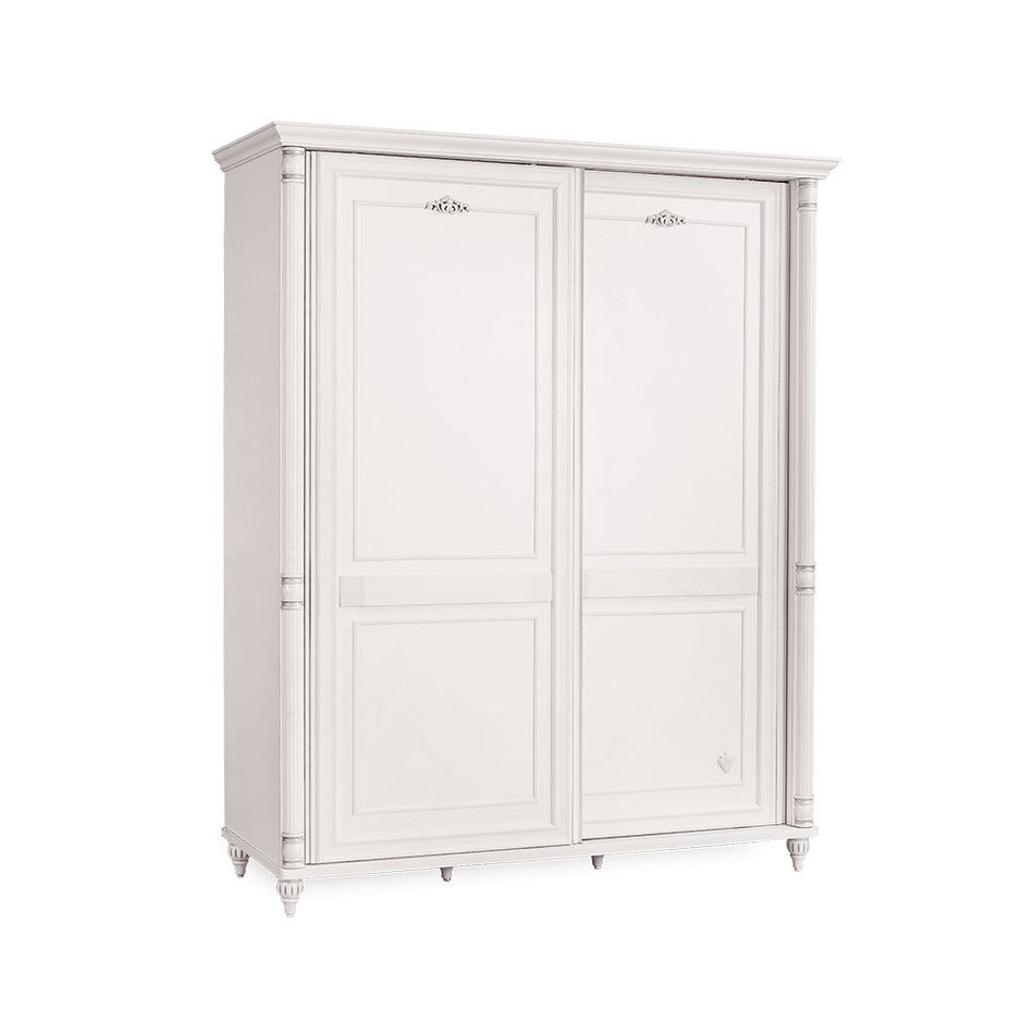 Cilek ROMANTIC Kleiderschrank Kinderkleiderschrank Schiebetürenschrank Weiß