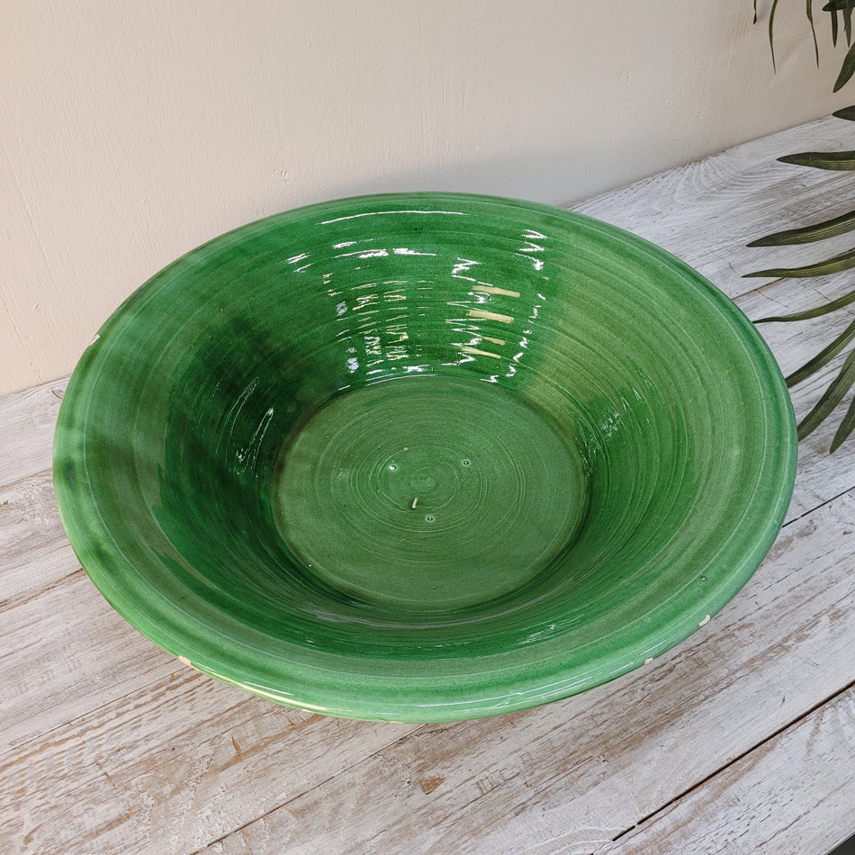 La Poterie de la Madeleine Deko Keramikschale grün gebraucht Anduze Französische Landhauskeramik