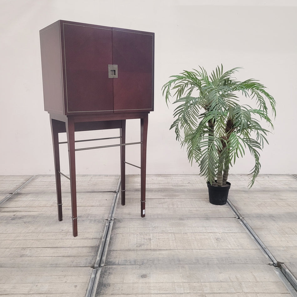 Barschrank Beistellschrank Highboard Mahagoni Braun Mit Fächern Gebraucht
