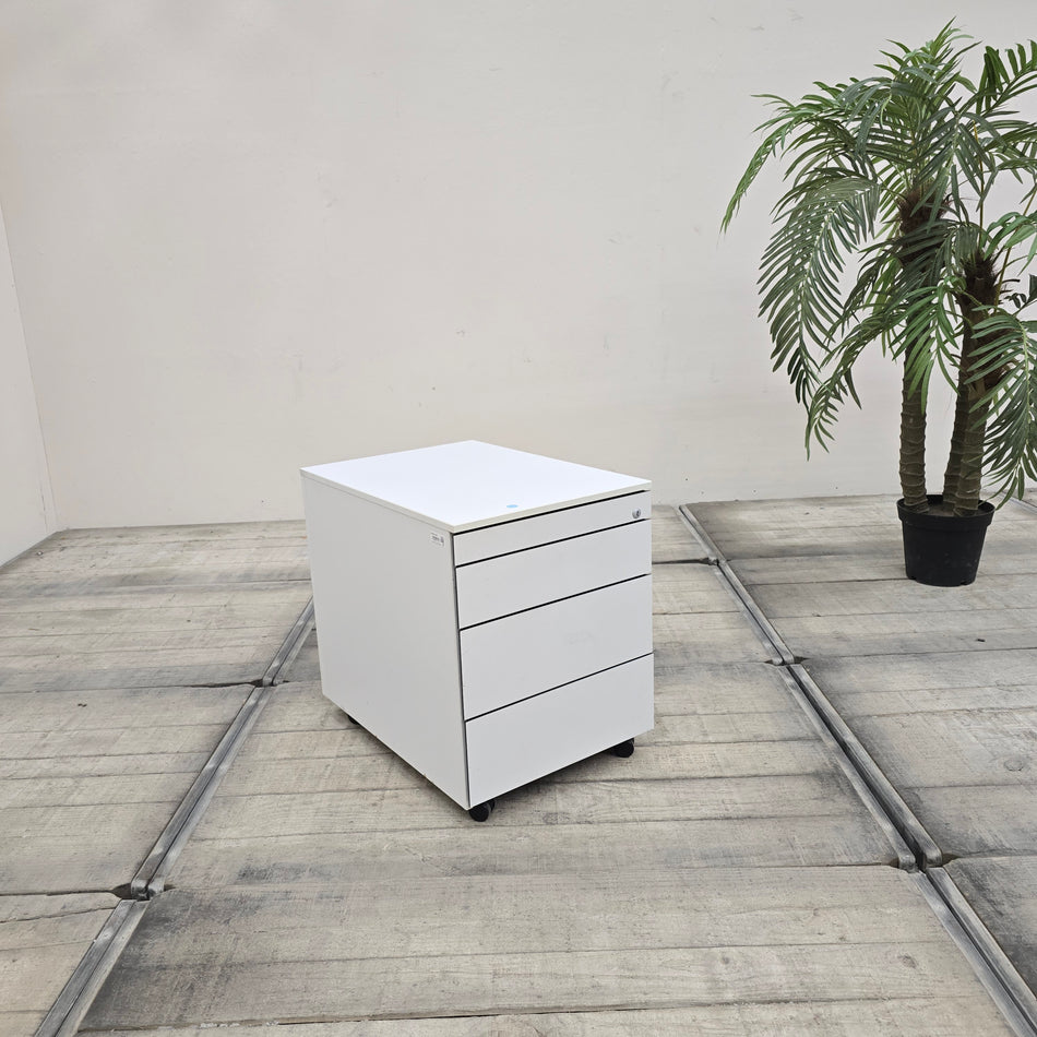 Rollcontainer Schubladencontainer 4 Schubladen Büro Weiß Gebraucht