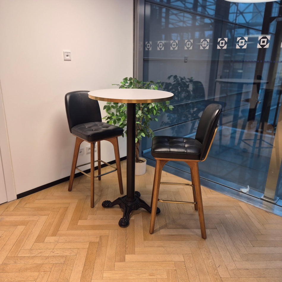 Stehtisch mit Hockern – Bar- & Hochtisch-Set aus Eiche massiv, gebrauchtjk